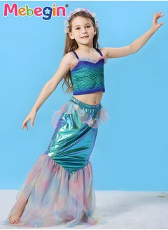 Girls Mermaid Costume, Beautiful 2-piece Mermaid Dress, Fancy Princess Dress Up, Glitter Cosplay Outfit with Bright Color and Laser Fabric, Suitable for Role-playing and Themed Parties - pzsku/Z7F24F5290FC10CD62447Z/45/_/1697016766/2285c614-ca71-49a0-969c-750b591a4752