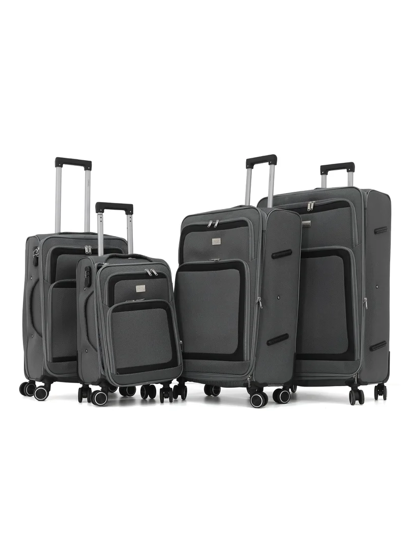 Capital 4-Piece Soft Luggage Set 20/24/28/32 Inch, Expandable, 4 Wheels