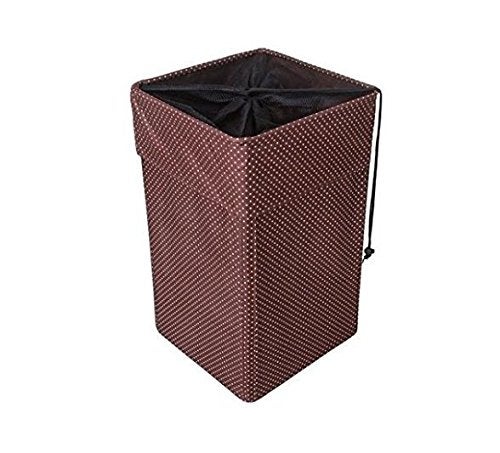 Multipurpose European Style Square/Rectangular Shape collapsible Foldable folding Open Laundry Bag laundry hamper laundry basket with 4 rods (1 Piece of Laundry bag) ( Material: Fabric, Size: 58 x 34 x 34 cm, Colour: BROWN).  - Image 1