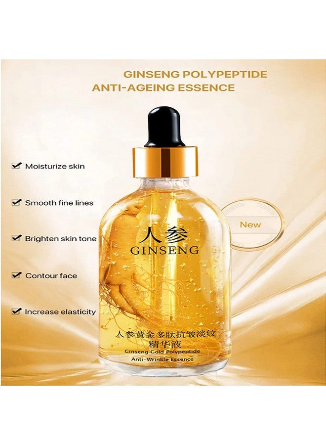Peehss Ginseng Polypeptide Antiageing Essence Ginseng Anti Aging Essence Ginseng Anti Wrinkle Serum Gold Ginseng Face Serum One Ginseng Per Bottle Ginseng Essential Oil Reduce Fine Lines (1 Bottle) - Image 3