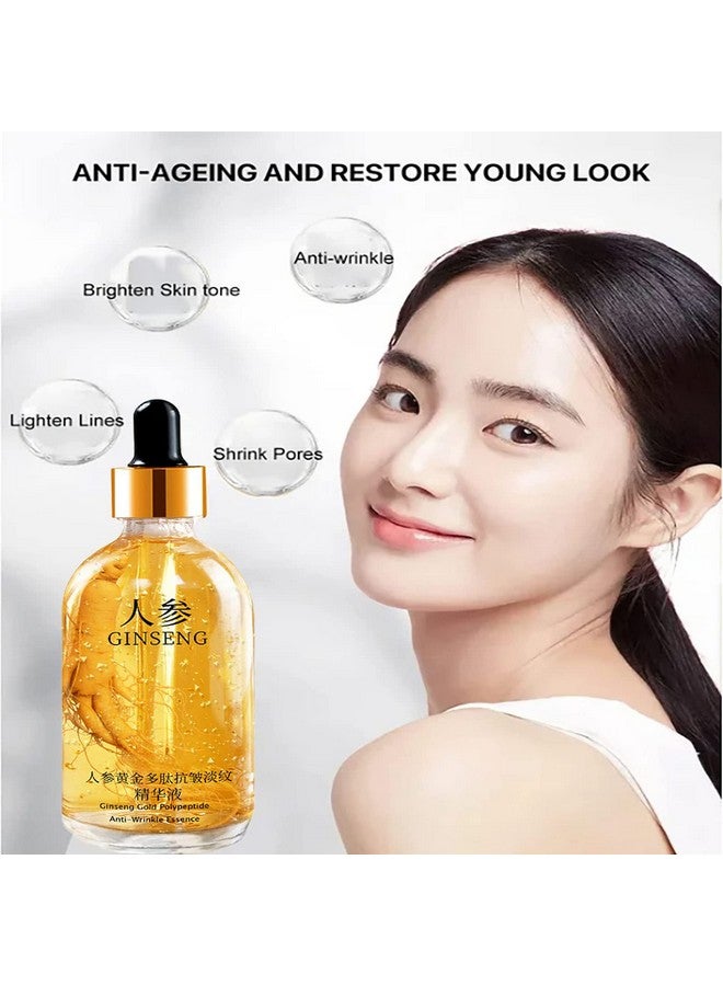 Peehss Ginseng Polypeptide Antiageing Essence Ginseng Anti Aging Essence Ginseng Anti Wrinkle Serum Gold Ginseng Face Serum One Ginseng Per Bottle Ginseng Essential Oil Reduce Fine Lines (1 Bottle) - Image 5