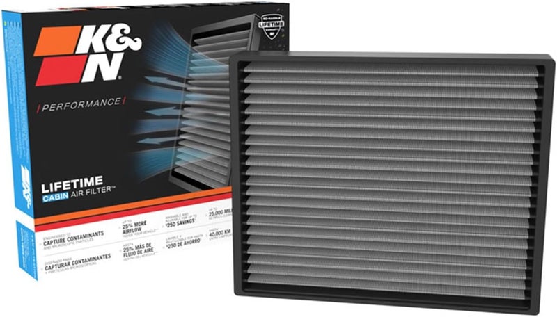 K&N LIFETIME Cabin Air Filter for 2021-2022 FORD Bronco - Premium, Washable, Clean Air - Image 1