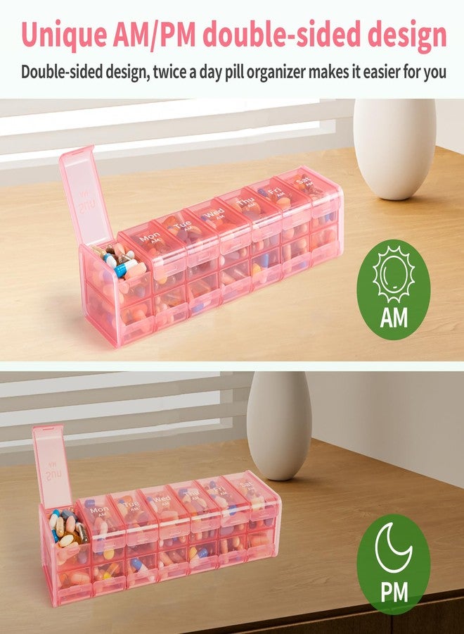 Daviky Extra Large Weekly Pill Organizer 2 Times a Day, XXL Pill Box 7 Day with AM PM Large Compartments, BPA-Free Daily Medicine Case, Jumbo Pill Holder for Fish Oils, Vitamins & Supplements - Image 5