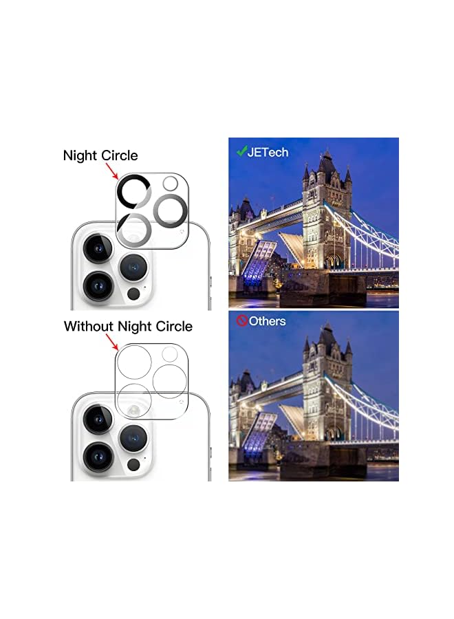 جي تيك واقي شاشة التغطية الكاملة لـ iPhone 14 Pro 6.1 بوصة مع واقي عدسة الكاميرا ، وفيلم زجاجي مقسى ، واضحة ، و 2 عبوة لكل منهما - Image 4