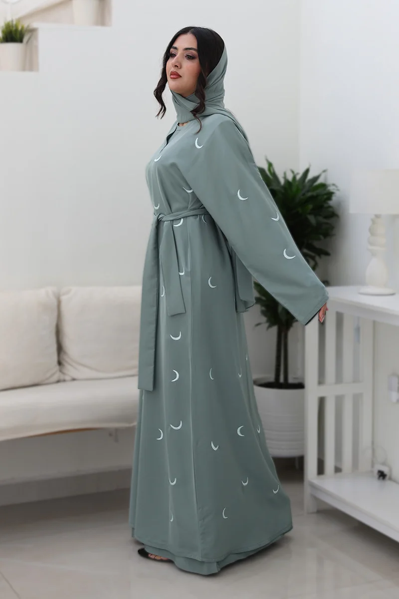 النخبة Lunar Whisper Abaya-Comes with matching inner-2P780