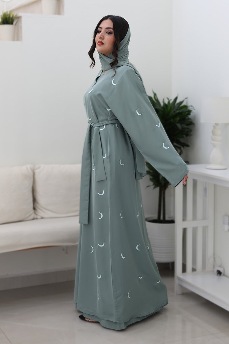 NUKHBAA Lunar Whisper Abaya-Comes with matching inner-2P780 - Image 3
