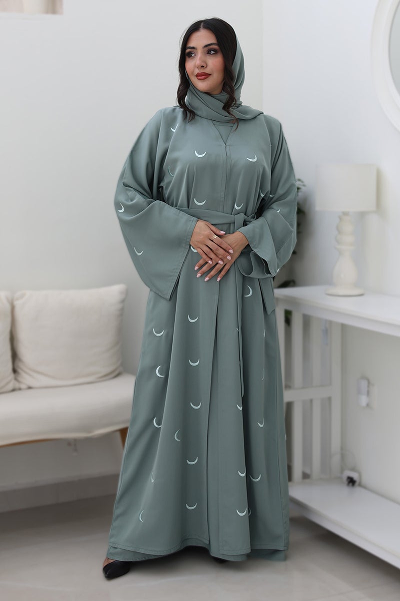 NUKHBAA Lunar Whisper Abaya-Comes with matching inner-2P780 - Image 1