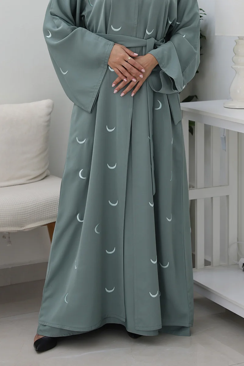 النخبة Lunar Whisper Abaya-Comes with matching inner-2P780