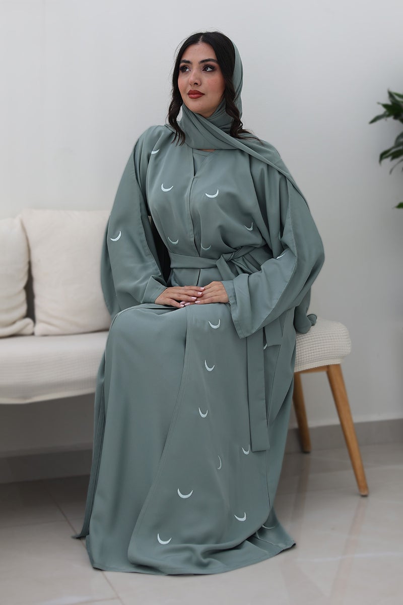 NUKHBAA Lunar Whisper Abaya-Comes with matching inner-2P780 - Image 2