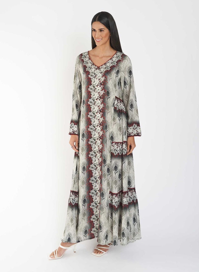 كشخة جلابية مطبوعة رقمياً متعددة الطبقات - Image 2