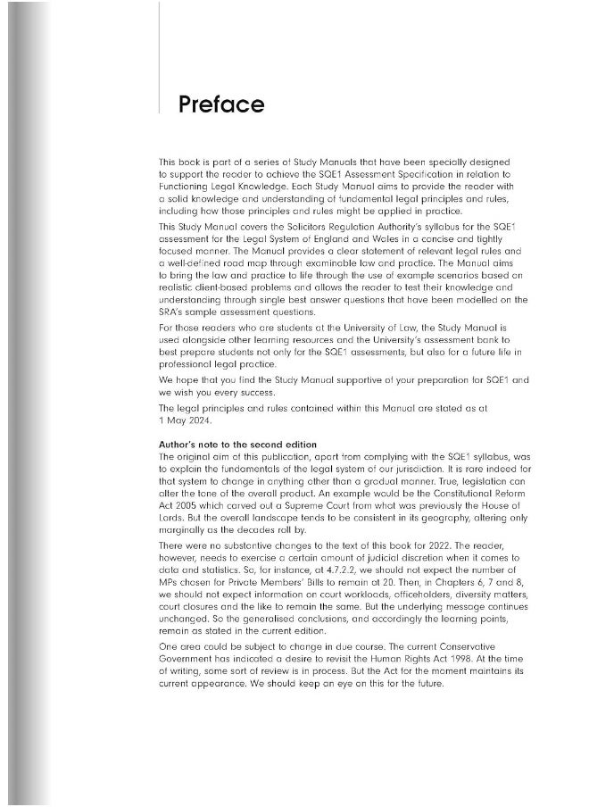 SQE - Legal System of England and Wales 4e  - Image 1