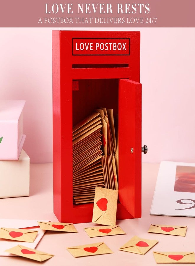 JULEASEL Romantic Love Postbox with 50 Mini Love Notes and Envelopes, Valentines Day Gifts for Him, Cute Valentines Gift for Husband Boyfriend, Vday LoveLetter, Long Distance Relationship Gifts - Image 2