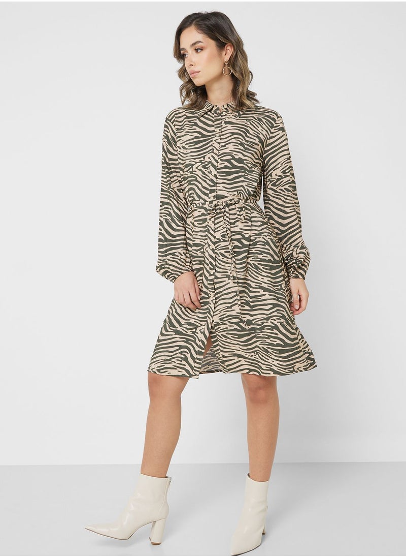Jacqueline de Yong Zebra Print Dress  - Image 1