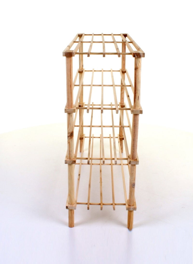 4 Tier Wooden Shoe Rack Footwear Storage - Image 5