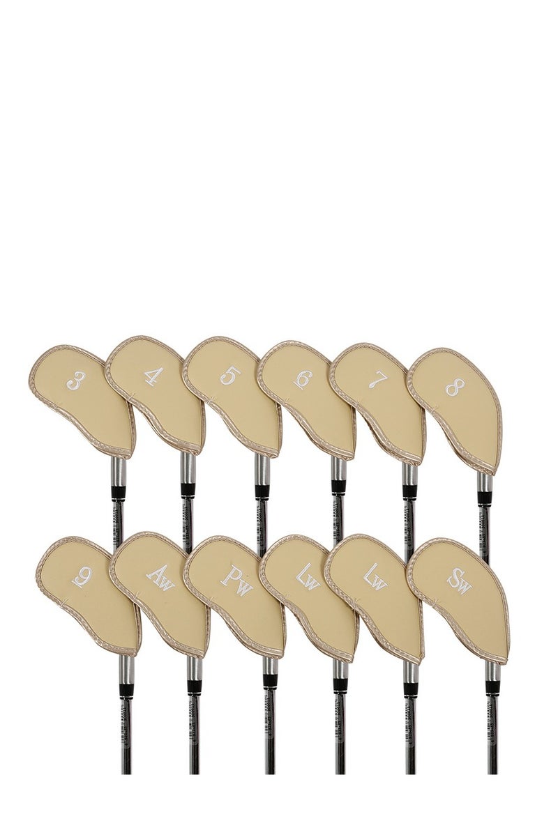 Golf Covers Set 12pcs Thick Synthetic Leather Golf Iron Head Cover Set Headcover Fit All Brands - Image 5