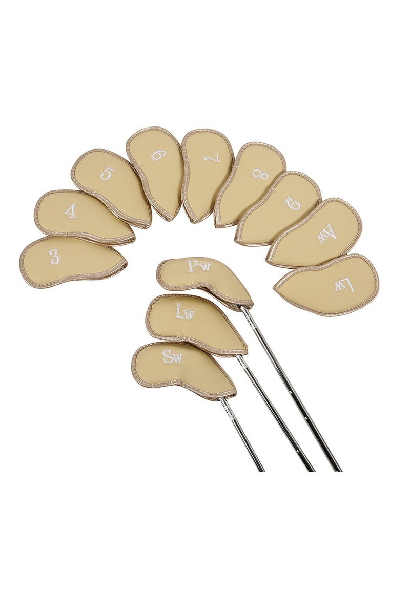 Golf Covers Set 12pcs Thick Synthetic Leather Golf Iron Head Cover Set Headcover Fit All Brands - Image 3