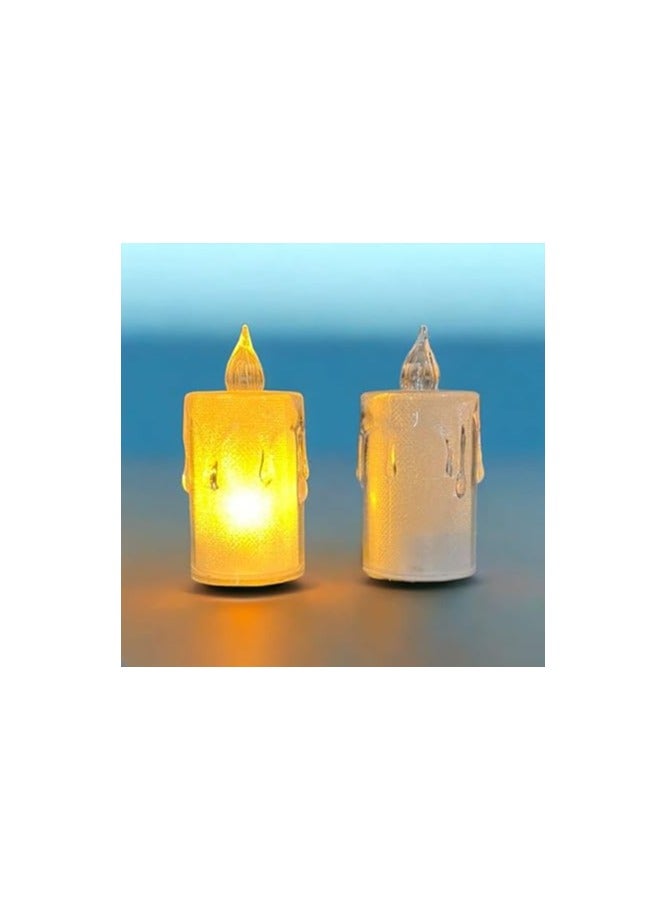 شمعة LED للديكور بإضاءة هادئة – شكل شمع سايح تعمل بالبطارية - Image 1