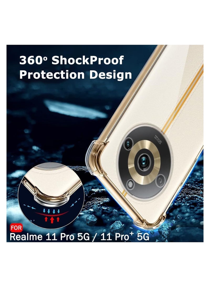Clear Case Soft TPU Bumper Silicone Bumper Reinforced Corner Full Camera Protection Cover for Realme 11 Pro Plus 5G - Image 4