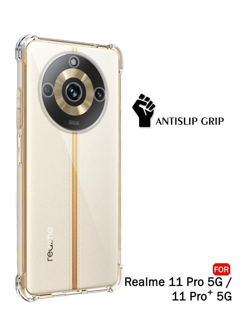 Clear Case Soft TPU Bumper Silicone Bumper Reinforced Corner Full Camera Protection Cover for Realme 11 Pro Plus 5G - Image 2