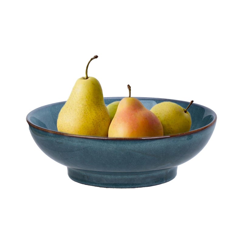 Ronanemon Ceramic Fruit Bowl,10.2" Decorative Bowl, Large Fruit Bowl for Kitchen Counter, Pedestal Bowl, Kitchen Counter DÃ©cor, Bread Candy Snacks Organizer(Starry sky blue) - Image 1