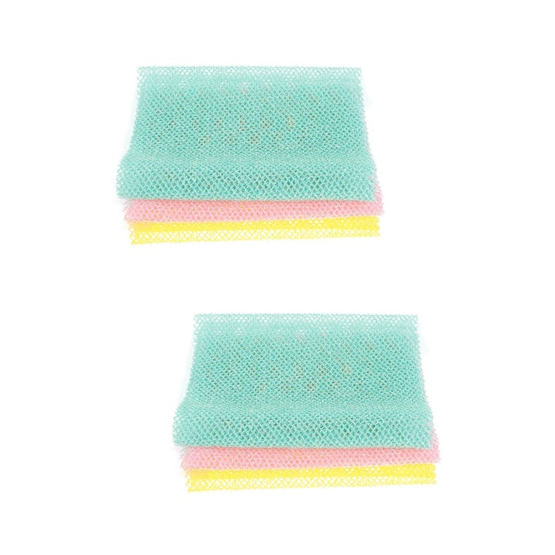 6 pcs African Bath Sponge Exfoliating Shower Body Scrubber Back Scrubber Shower Washing Nets - Image 1