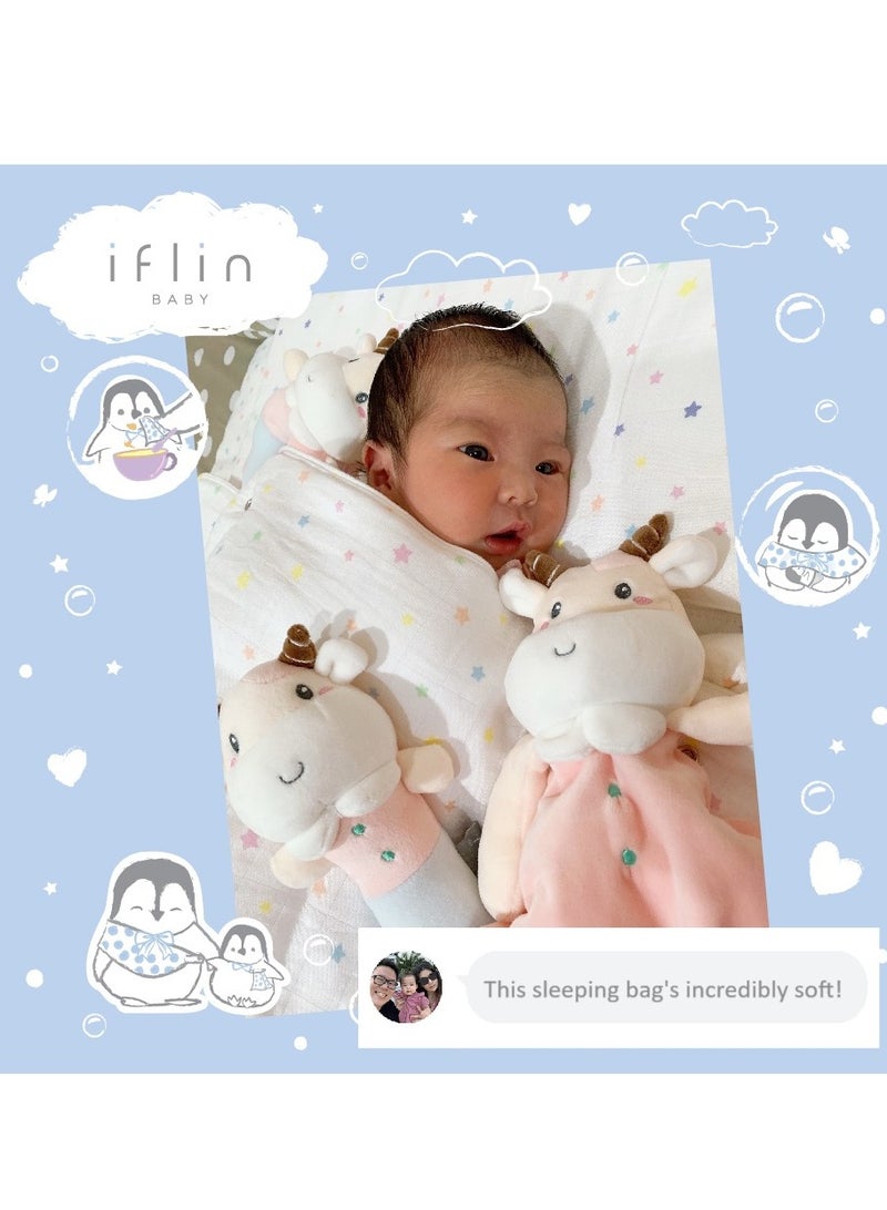 Iflin Baby My Sweet Dreams Bamboo Sleeping Bag (with Baby Pillow) - Playful Sky  - Image 4