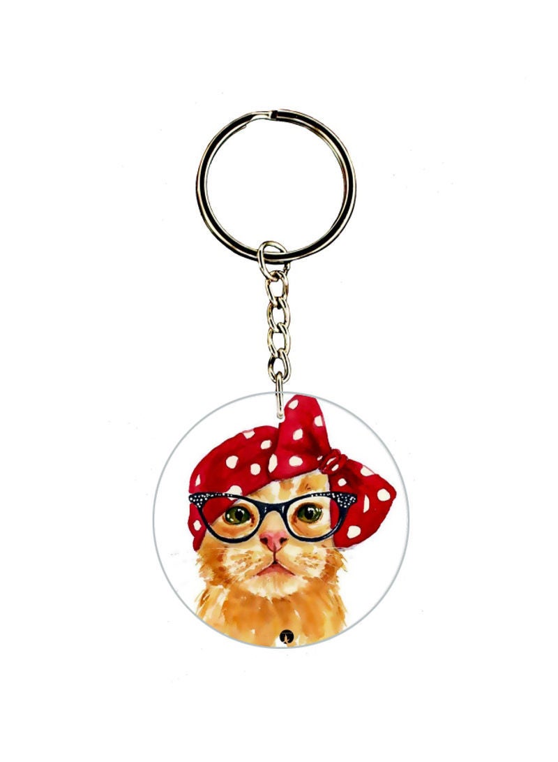RKN Cat Printed Keychain