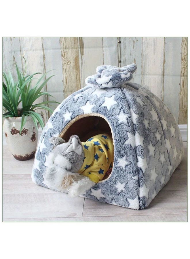 Gray Guinea Pig Bed Detachable Warm Hideout House for Small Animals - Image 1