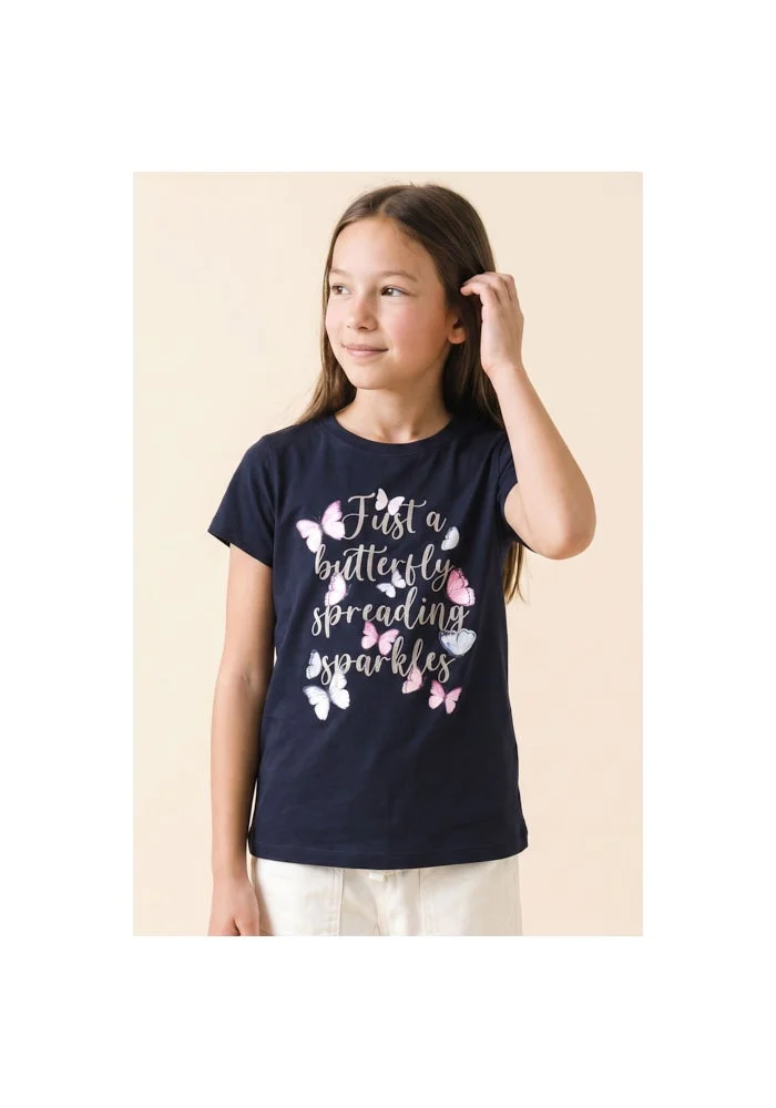 R&b Printed T-Shirt with Crew Neck and Short Sleeves