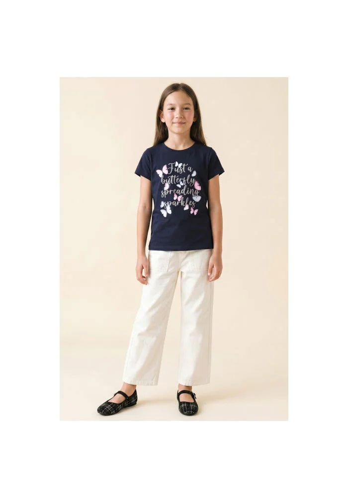 R&b Printed T-Shirt with Crew Neck and Short Sleeves