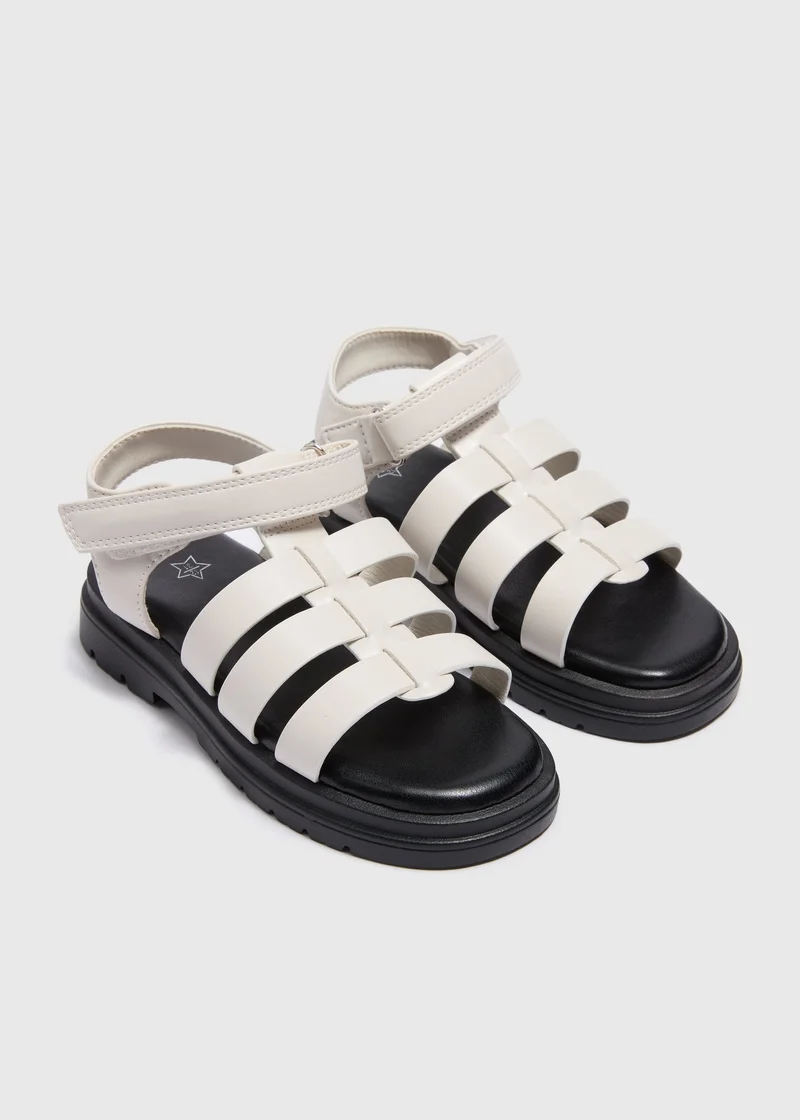 Matalan Girls Cream Chunky Sandals