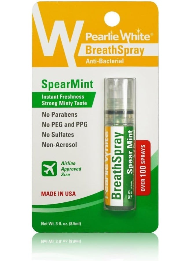 Pearlie White (PACK OF 2) Breath Spray - Spear Mint, 8.5Ml - Image 1