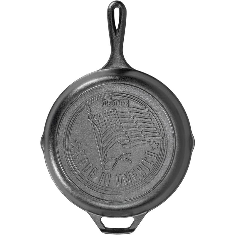 Lodge Cast Iron 1025 Skillet with American Flag Design