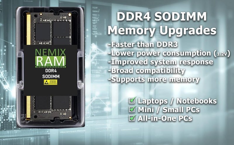 NEMIX RAM 8GB (1X8GB) DDR4 3200MHz, 2933MHz or 2666MHz 260-PIN 1.2V Non-ECC Unbuffered SODIMM Laptop PC Memory - Image 4
