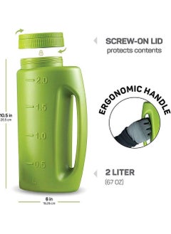 Generic 2L Hand Held Spreader,Salt Spreader Plastic Garden Container With Scoop,Adjustable Opening Sizes,Seed Spreader Bottle for Seed, Fertiliser, Salt to Deice or Any Size Granule Complete  - Image 2