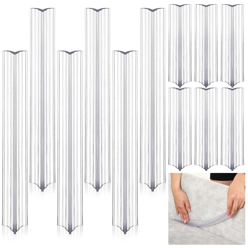 Yinkin Namalu Sofa Slipcover Grips Tucks 8 and 16 Sofa Cover Tucks Long Clear Couch Cover PVC Anti Slip Slipcover Tuck Grips for Sectional Couch Covers Recliner Chair Cushion Armchairs12 Pieces
