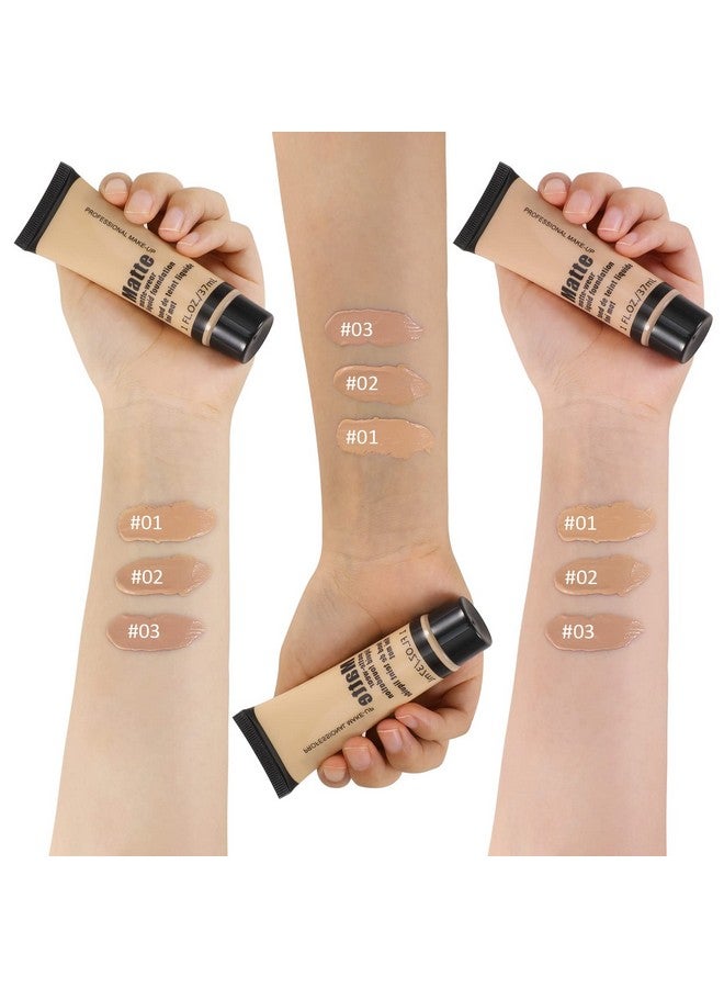 Boobeen Full Coverage Foundationconcealer Liquid Foundation Matte Creamy Foundation Smoothing Lightweight Flawless Makeup Base - Image 5
