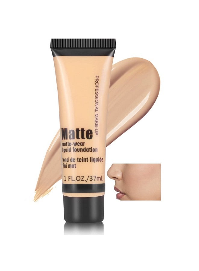 Boobeen Full Coverage Foundationconcealer Liquid Foundation Matte Creamy Foundation Smoothing Lightweight Flawless Makeup Base - Image 1