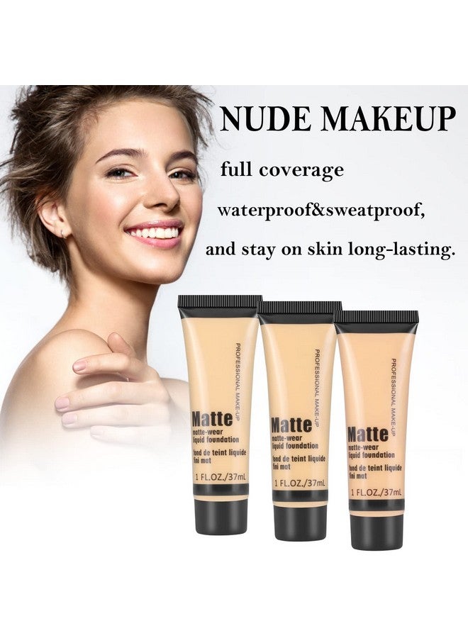 Boobeen Full Coverage Foundationconcealer Liquid Foundation Matte Creamy Foundation Smoothing Lightweight Flawless Makeup Base - Image 3