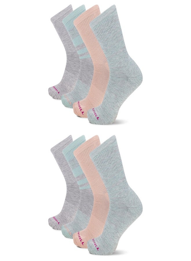 جوارب ميريل متوسطة السماكة مبطنة للجنسين، لون خوخي (8 أزواج)، مقاس صغير-متوسط أمريكي