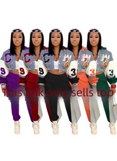 Generic JJ6095 Fashion Baseball Jacket Print Army Green  - Image 1