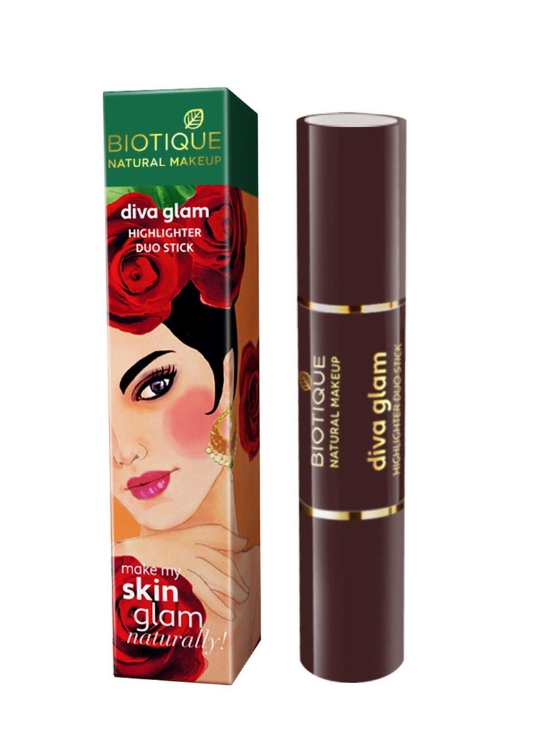 Biotique Natural Makeup Diva Glam Highlighter Duo Stick Shade N Sheen 4g  - Image 5