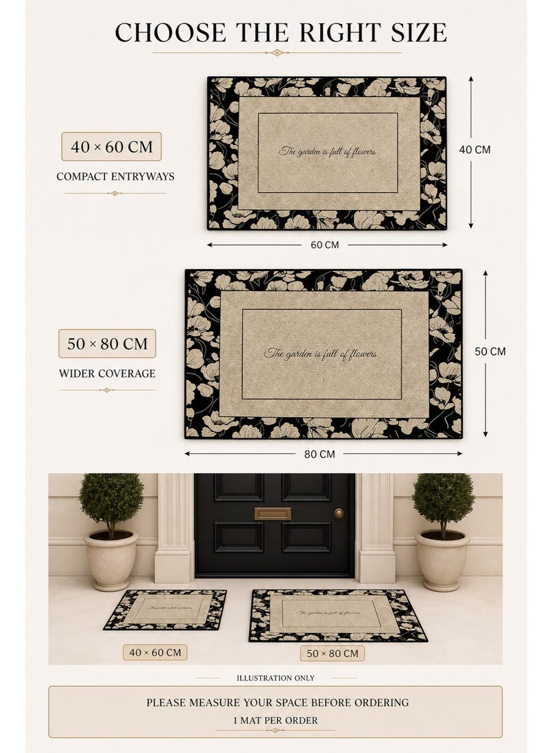 Kylinx Home Door Mats, Non-Slip Doormat, Waterproof Kitchen Rug Pad Resist Dirt Entryway Doormats for Indoor Outdoor Front Door Entryway Patio Rugs Mats Carpets Welcome Mat 50*80CM - Image 4