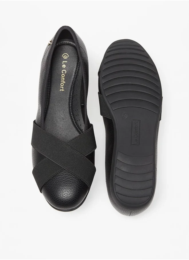 لو كونفورت Textured Slip-On Ballerina Shoes