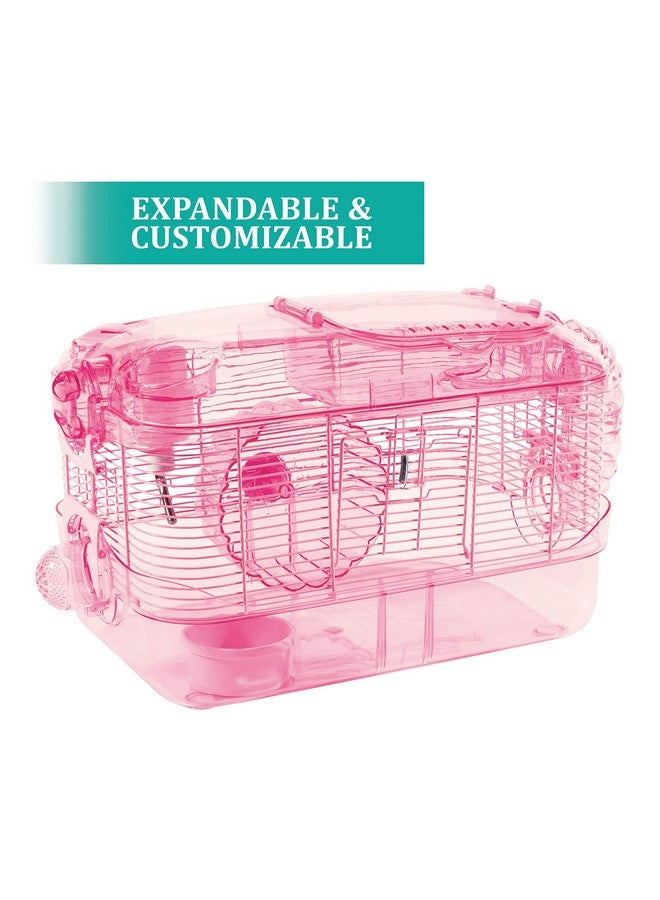كايتي موطن كايتي كريتر تريل الوردي للفئران الأليفة، والهامستر القزم، والهامستر، والجربوع - Image 2