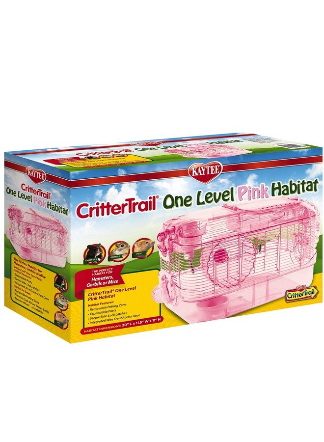 كايتي موطن كايتي كريتر تريل الوردي للفئران الأليفة، والهامستر القزم، والهامستر، والجربوع - Image 1