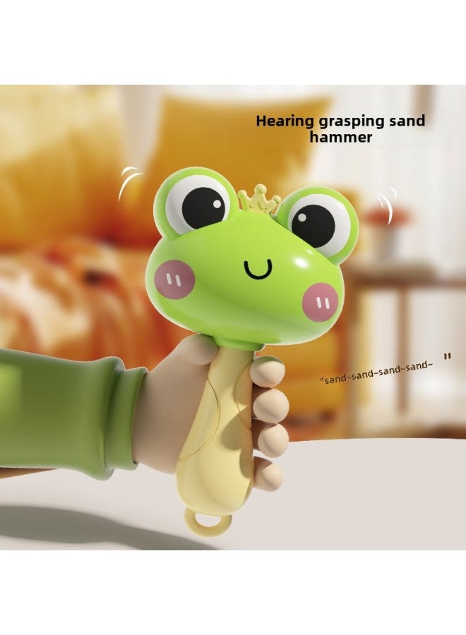 Hammer Baby Early Childhood Toy Children's Small Rattle Bells Newborn Baby's Grasping And Chasing Vision Training Can Bite Boiled Bell-Color:With Ring-sunflower Teether Rattle  - Image 2