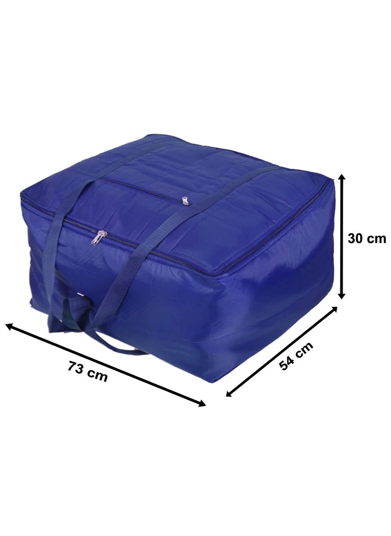 AARON INC AARON INC Nylon Moisture Proof MultiPurpose 156L Super Set of 3 Extra Jumbo Large Toys Storage BagBlanketsClothes Storage Organiser with Zip and Double Handle BlueMulticolor 86x34x54 cm  - Image 5