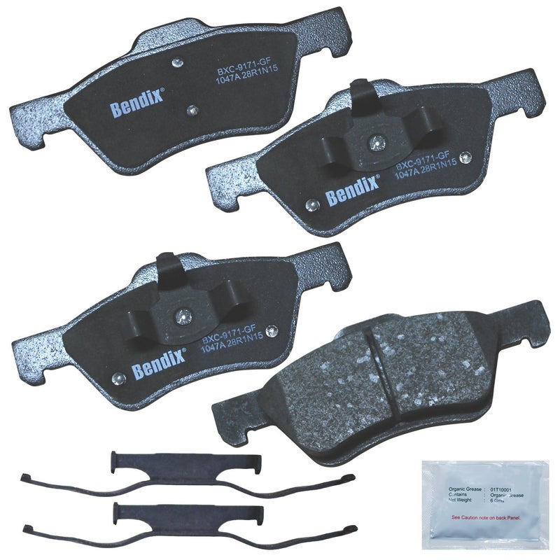 Bendix Priority1 CFC1047A Ceramic Front Brake Pads for Ford Escape 2012-2006, Mercury Mariner 2009-2006 - Image 2