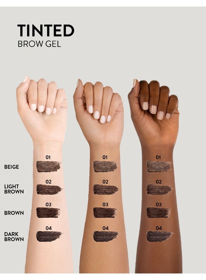 flormar Tinted Brow Gel – 004 Dark Brown – Long-Wear, Waterproof, Volume, Brush Design 004 dark brown - Image 4